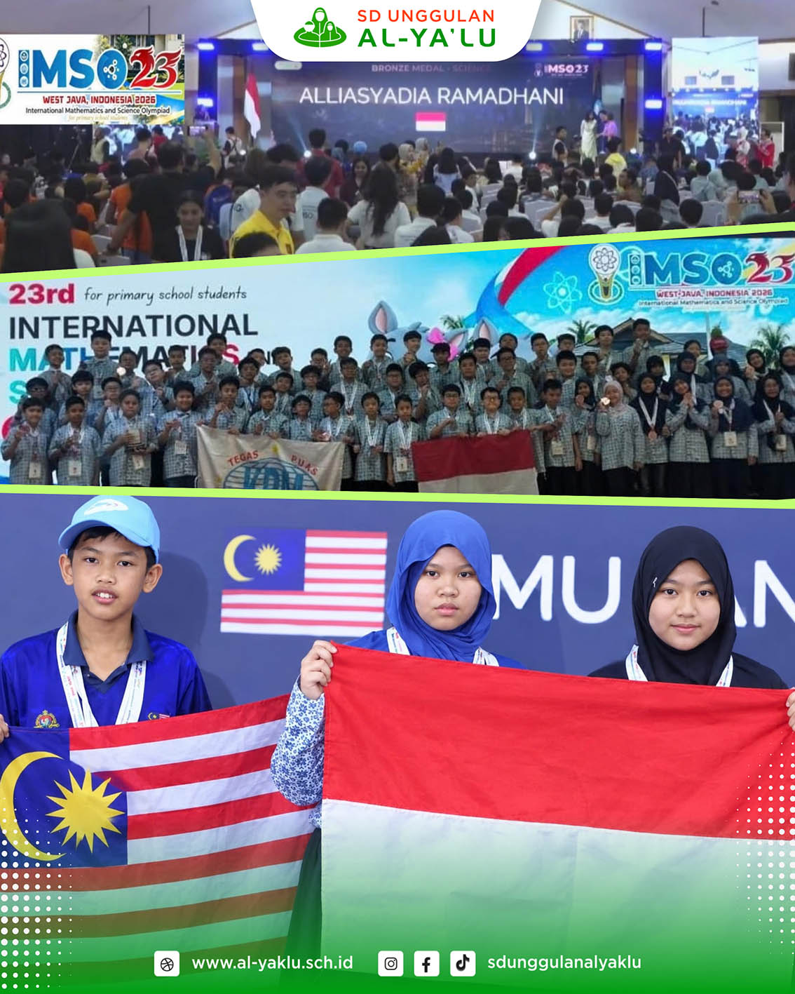 Prestasi Internasional, Murid SD Unggulan AL-YA'LU Raih Medali IMSO 2026